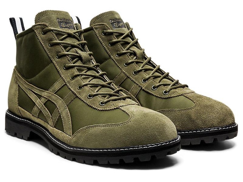 Men's Onitsuka Tiger Mexico Rinkan Boots Green | 9587-NVZMY