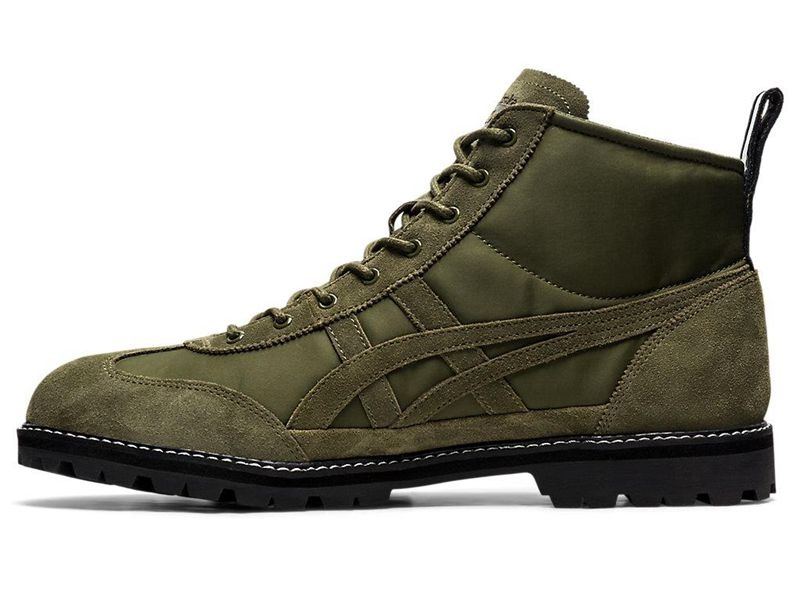 Men's Onitsuka Tiger Mexico Rinkan Boots Green | 9587-NVZMY