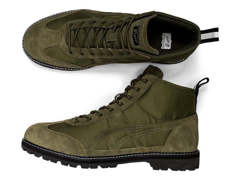 Men's Onitsuka Tiger Mexico Rinkan Boots Green | 9587-NVZMY