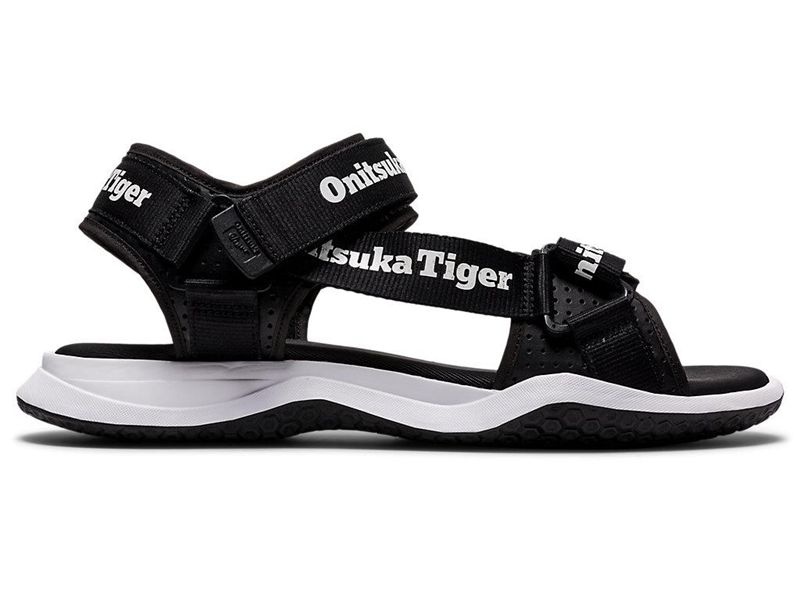 Men\'s Onitsuka Tiger Ohbori™ Strap Sandals Black | 6148-MDATV