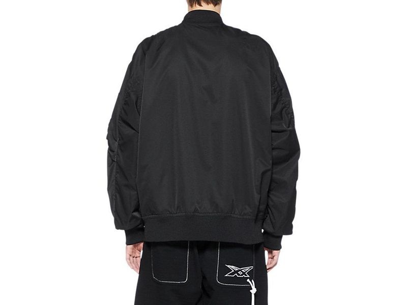 Men's Onitsuka Tiger P Bomber Jackets Black | 3198-QFWJY