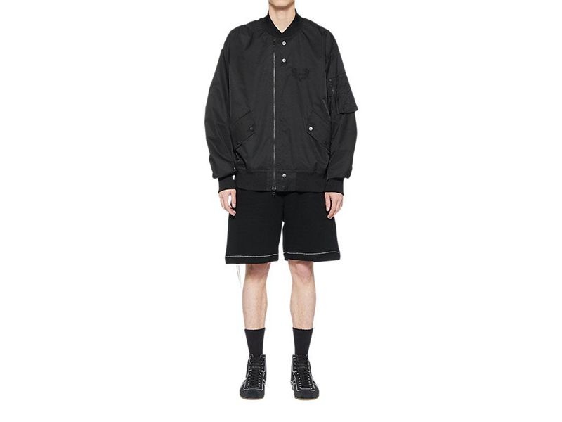 Men's Onitsuka Tiger P Bomber Jackets Black | 3198-QFWJY