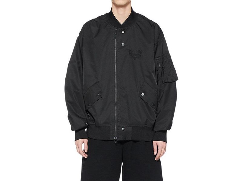 Men\'s Onitsuka Tiger P Bomber Jackets Black | 3198-QFWJY