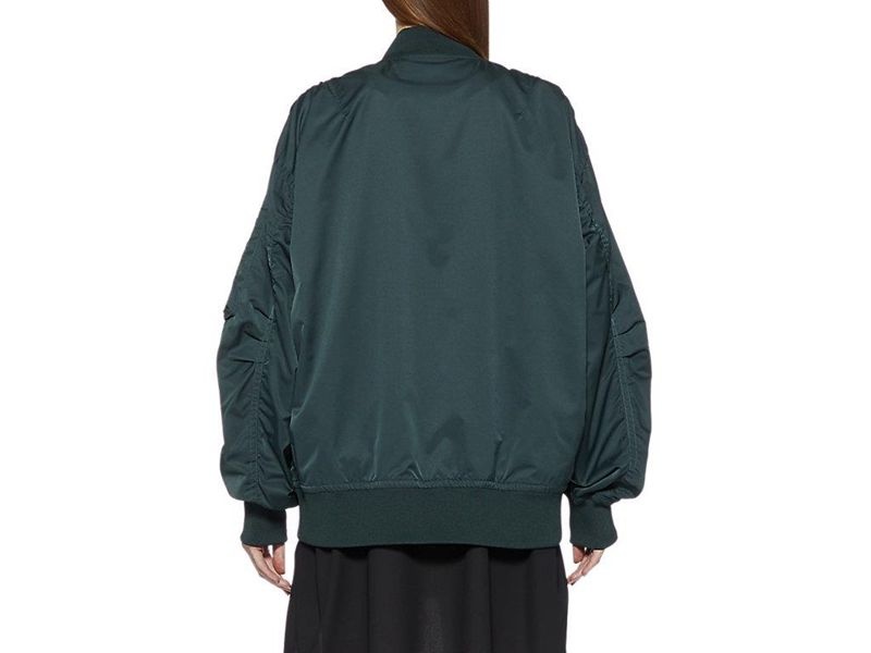 Men's Onitsuka Tiger P Bomber Jackets Green | 8670-VKQUW