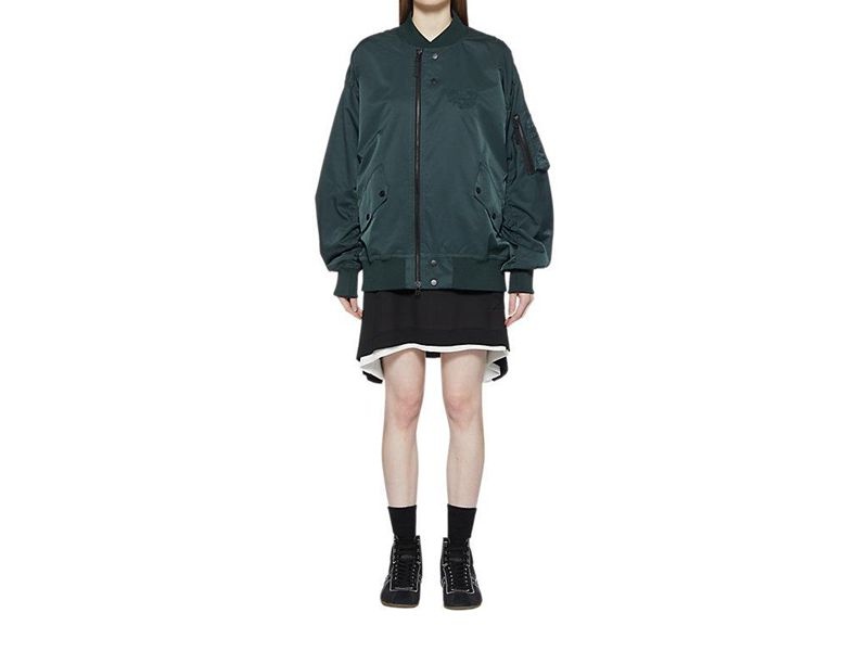 Men's Onitsuka Tiger P Bomber Jackets Green | 8670-VKQUW