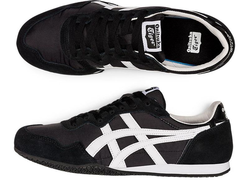 Men's Onitsuka Tiger Serrano Sneakers Black | 6714-YSVRI