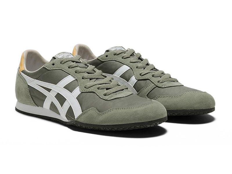 Men's Onitsuka Tiger Serrano Sneakers Green | 6415-YJMZW