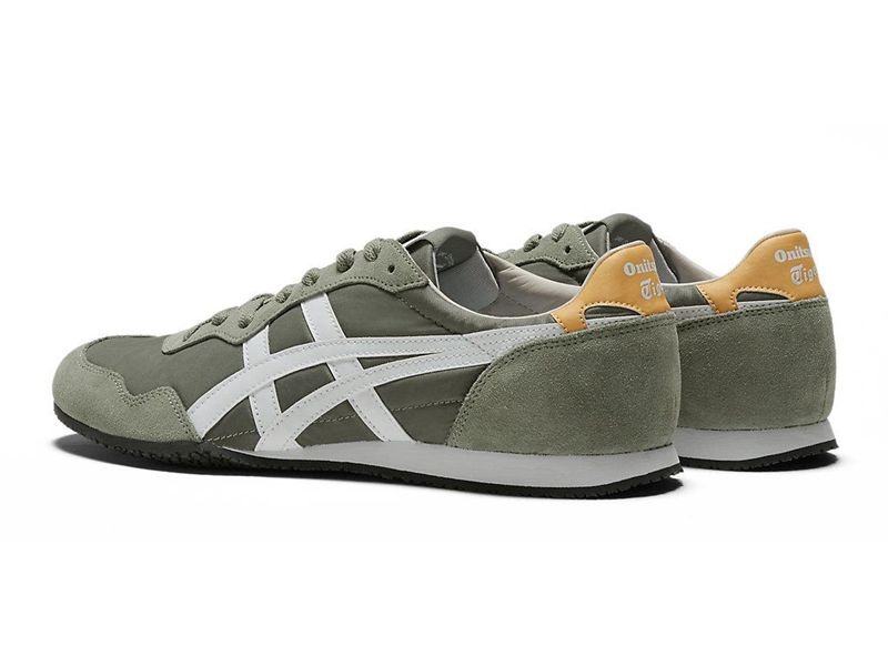 Men's Onitsuka Tiger Serrano Sneakers Green | 6415-YJMZW