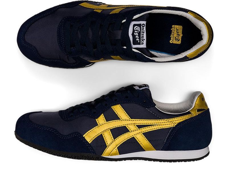 Men's Onitsuka Tiger Serrano Sneakers Navy | 5732-PQDOA