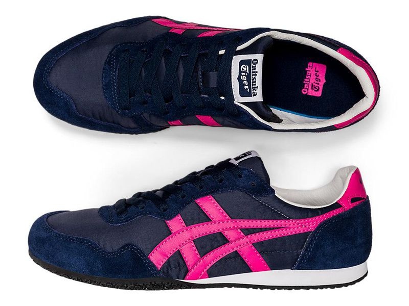 Men's Onitsuka Tiger Serrano Sneakers Navy | 8905-MTKZI