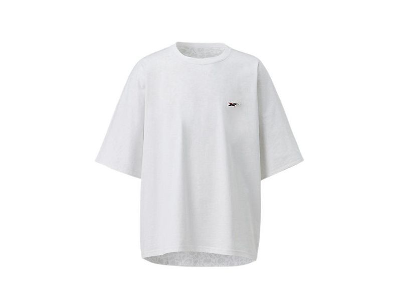 Men\'s Onitsuka Tiger Short Sleeve Top T Shirts White | 0721-USEMT