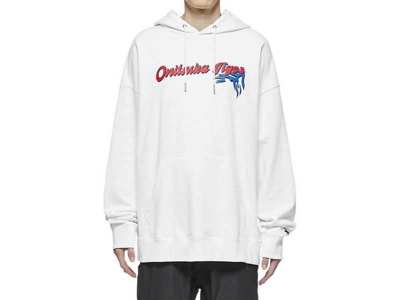 Men's Onitsuka Tiger Top Hoodie White | 0436-RKDAL