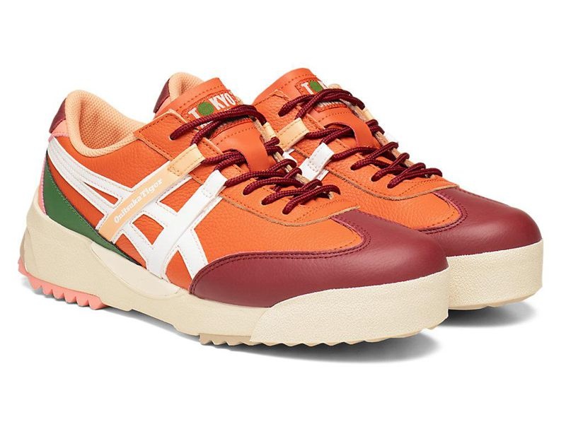 Women's Onitsuka Tiger Delegation Ex Sneakers Orange | 0486-DQXRF