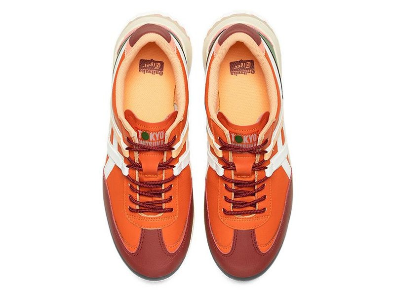 Women's Onitsuka Tiger Delegation Ex Sneakers Orange | 0486-DQXRF