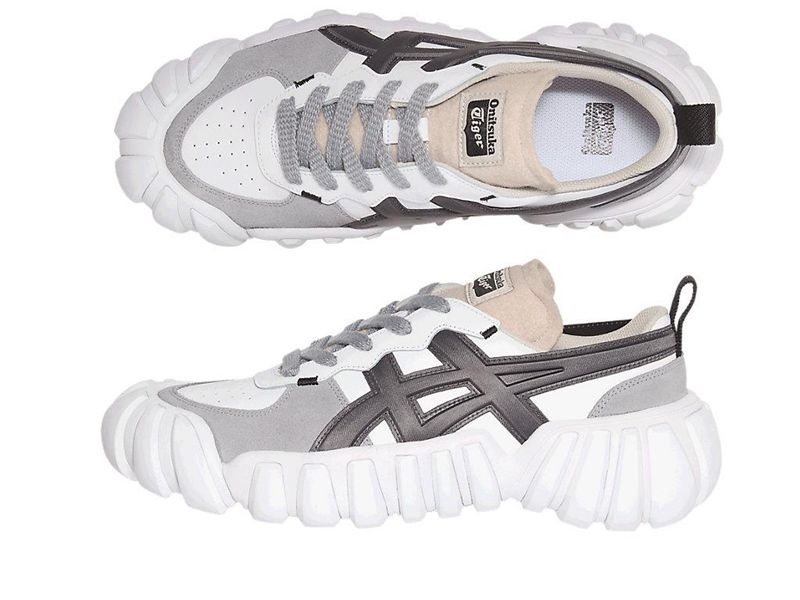 Women's Onitsuka Tiger Dentigre Ls Sneakers White | 7136-MQNTB