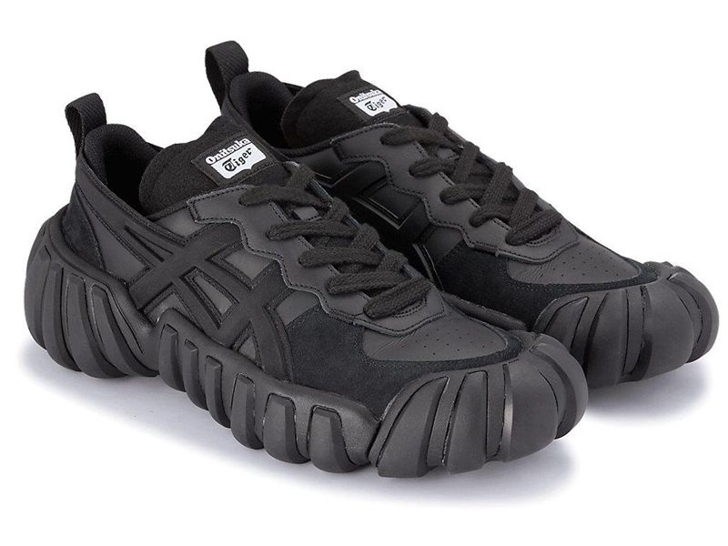 Women's Onitsuka Tiger Dentigre Ls Sneakers Black | 4603-SRQFE