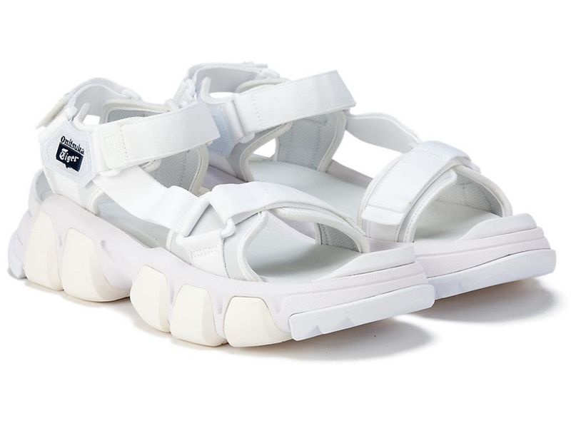 Women's Onitsuka Tiger Dentigre Strap Sandals White | 0437-JVTAP