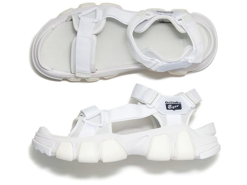 Women's Onitsuka Tiger Dentigre Strap Sandals White | 0437-JVTAP