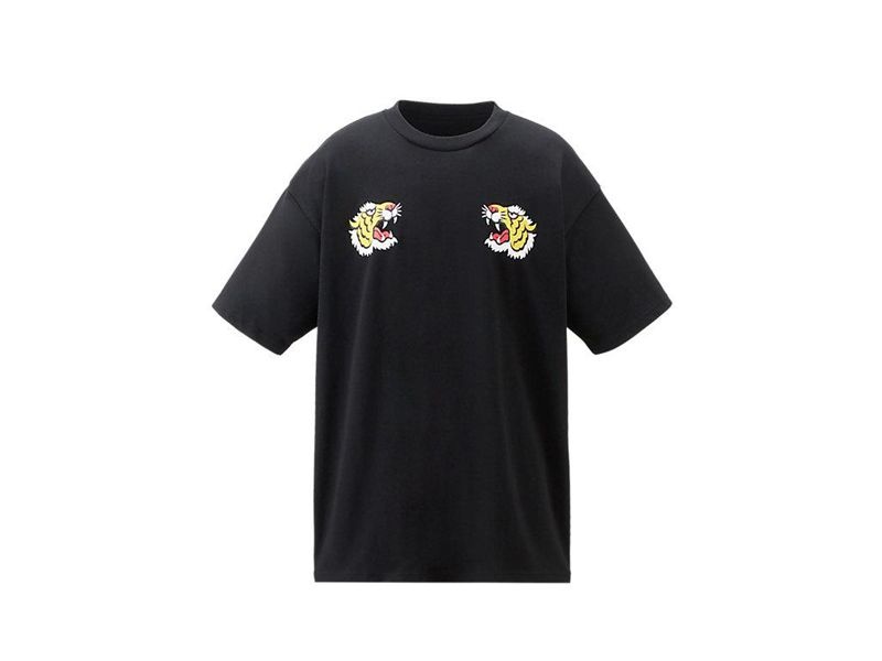 Women's Onitsuka Tiger Graphic T Shirts Black | 8596-HJWGE