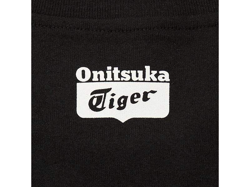 Women's Onitsuka Tiger Graphic T Shirts Black | 8596-HJWGE