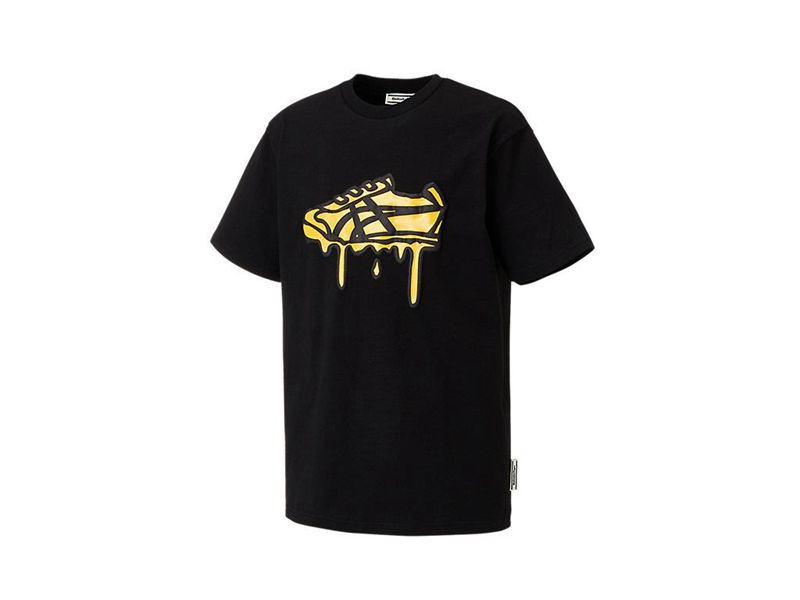 Women's Onitsuka Tiger Graphic T Shirts Black | 6372-GYPEW