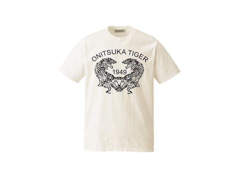 Women's Onitsuka Tiger Graphic T Shirts White | 0149-OIXCW