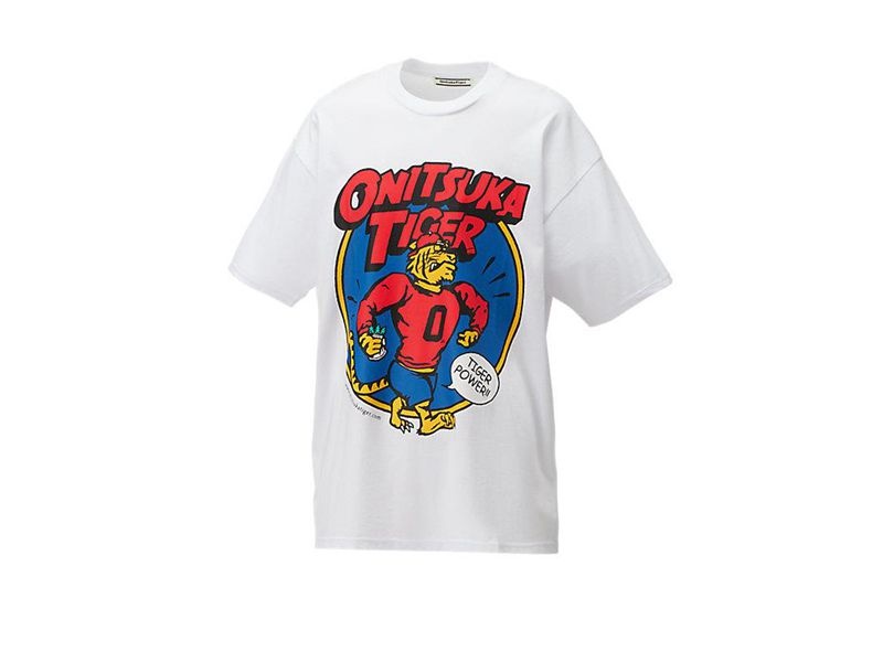 Women's Onitsuka Tiger Graphic T Shirts White | 2831-NSJIW