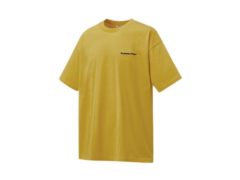 Women's Onitsuka Tiger Graphic T Shirts Yellow | 9254-ROICX