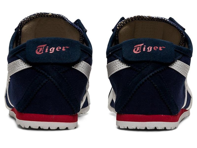 Women's Onitsuka Tiger Mexico 66 Slip-on Sneakers Navy | 8574-ESKUD