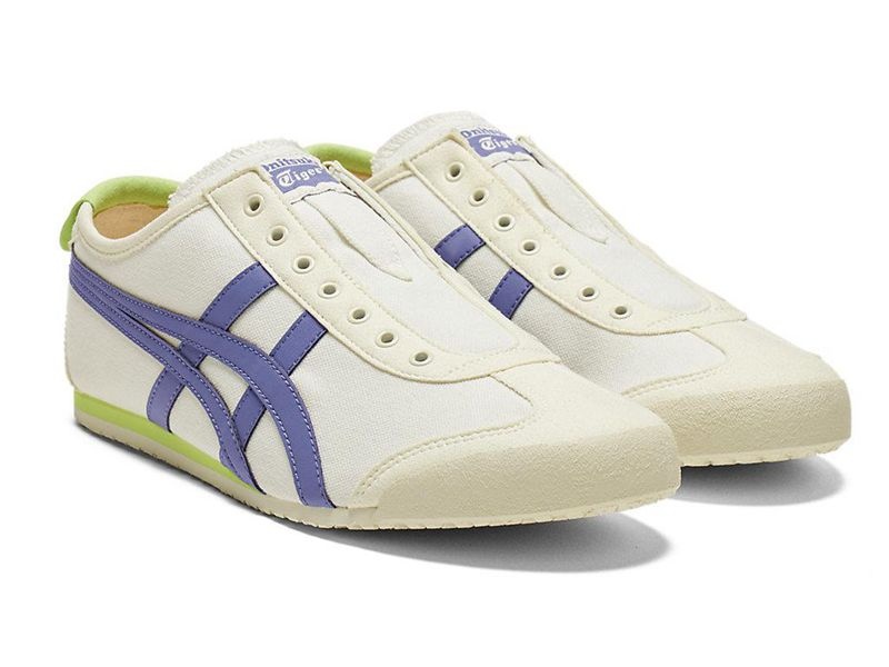 Women's Onitsuka Tiger Mexico 66 Slip-on Sneakers White | 4905-LIRGA