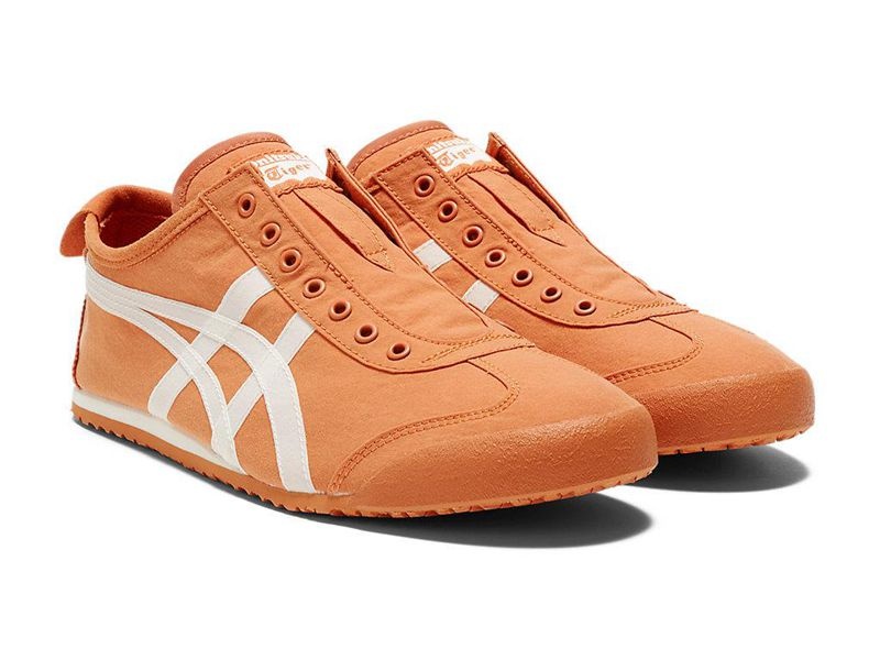 Women's Onitsuka Tiger Mexico 66® Slip-on Sneakers Orange | 9381-TNFWM