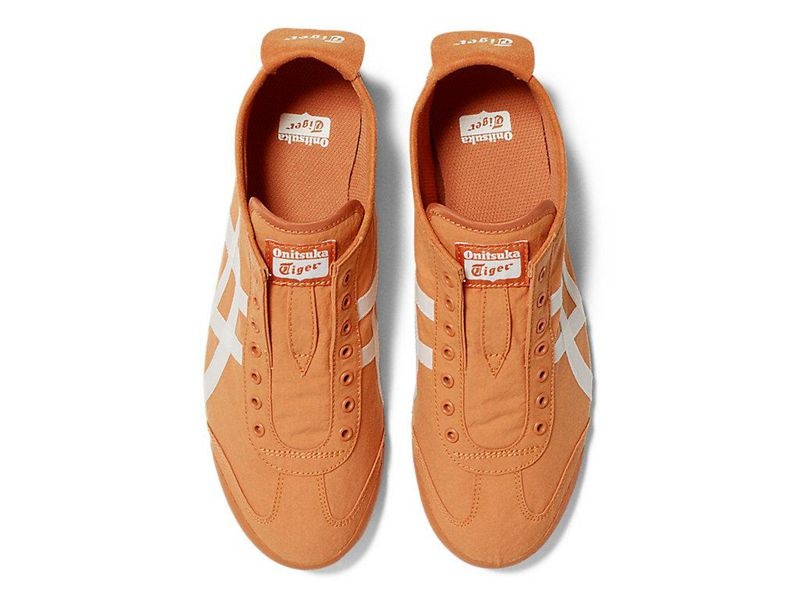 Women's Onitsuka Tiger Mexico 66® Slip-on Sneakers Orange | 9381-TNFWM