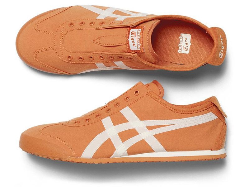 Women's Onitsuka Tiger Mexico 66® Slip-on Sneakers Orange | 9381-TNFWM