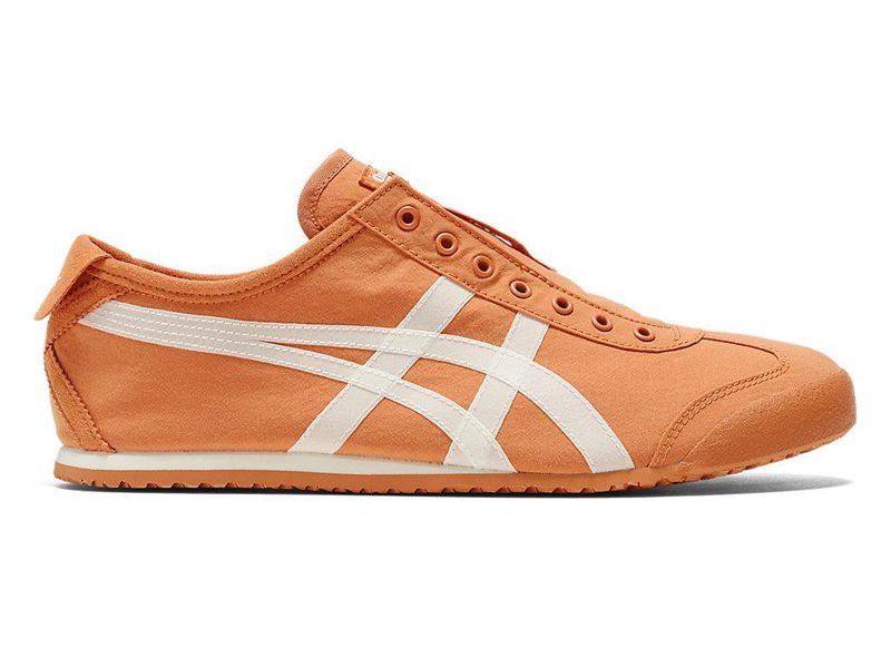 Women\'s Onitsuka Tiger Mexico 66® Slip-on Sneakers Orange | 9381-TNFWM