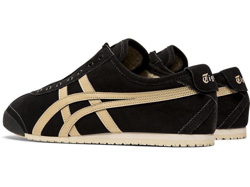 Women's Onitsuka Tiger Mexico 66 Slip-on Sneakers Black | 0245-QVDGP