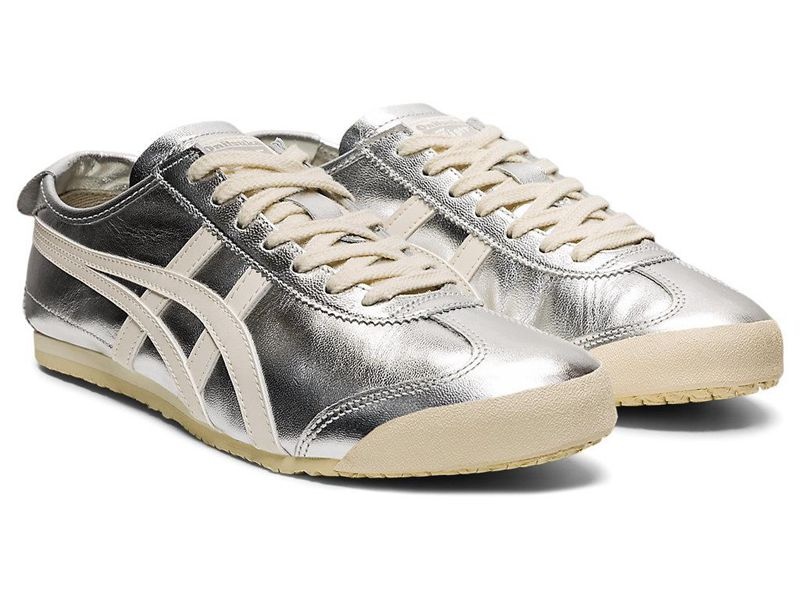 Women's Onitsuka Tiger Mexico 66® Sneakers Silver | 2407-RHZQG