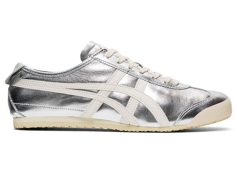 Women\'s Onitsuka Tiger Mexico 66® Sneakers Silver | 2407-RHZQG