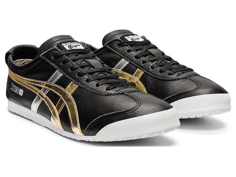 Women's Onitsuka Tiger Mexico 66 Sneakers Black | 8471-PNKBM