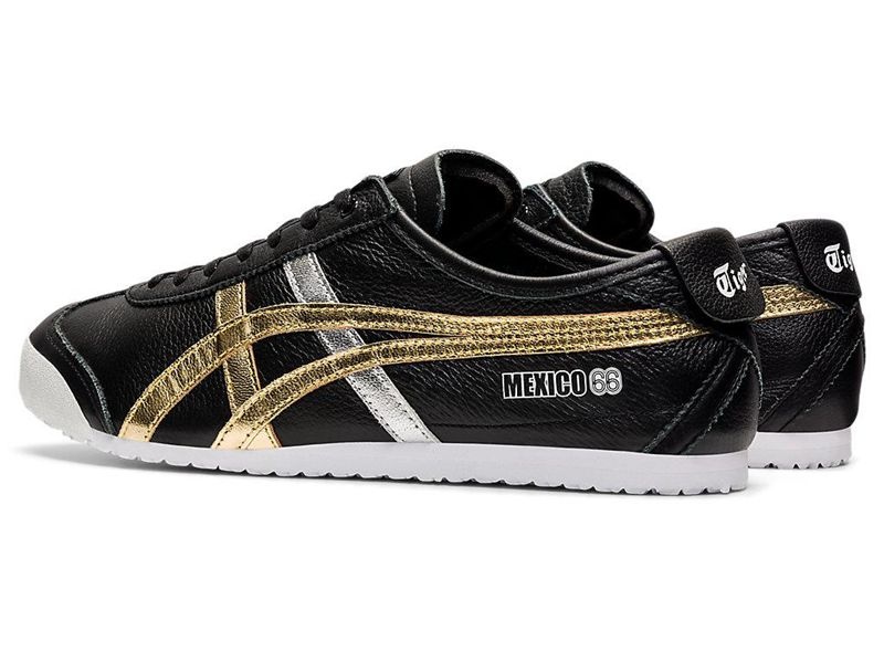 Women's Onitsuka Tiger Mexico 66 Sneakers Black | 8471-PNKBM