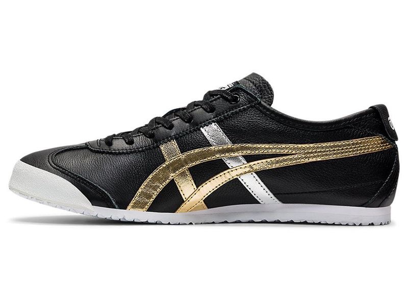 Women's Onitsuka Tiger Mexico 66 Sneakers Black | 8471-PNKBM