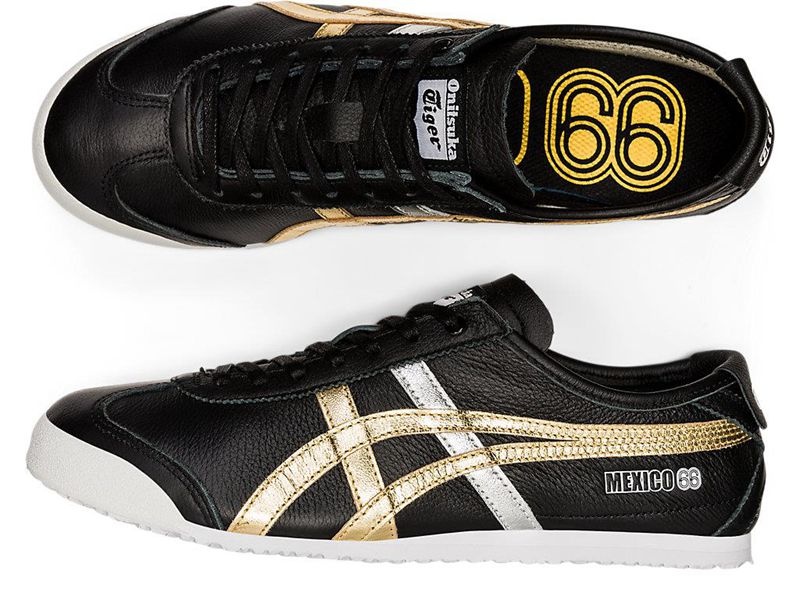 Women's Onitsuka Tiger Mexico 66 Sneakers Black | 8471-PNKBM