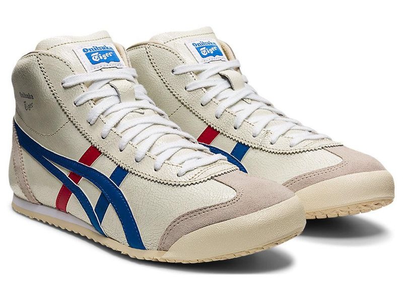 Women's Onitsuka Tiger Mexico Mid-runner Sneakers White | 6143-DPGIH