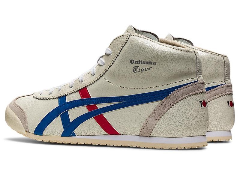 Women's Onitsuka Tiger Mexico Mid-runner Sneakers White | 6143-DPGIH