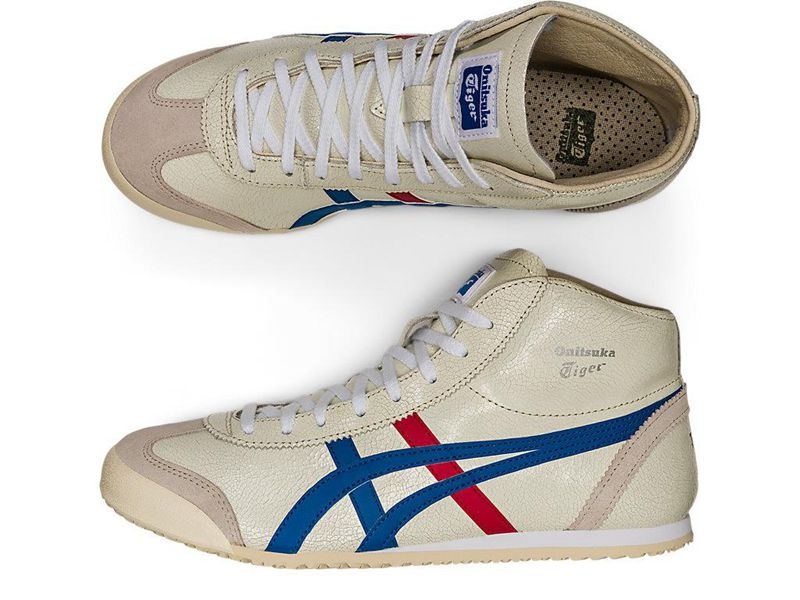 Women's Onitsuka Tiger Mexico Mid-runner Sneakers White | 6143-DPGIH