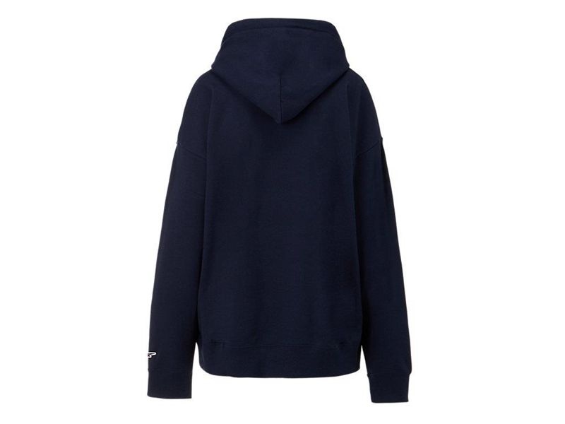 Women's Onitsuka Tiger Top Hoodie Navy | 7684-FVZRU