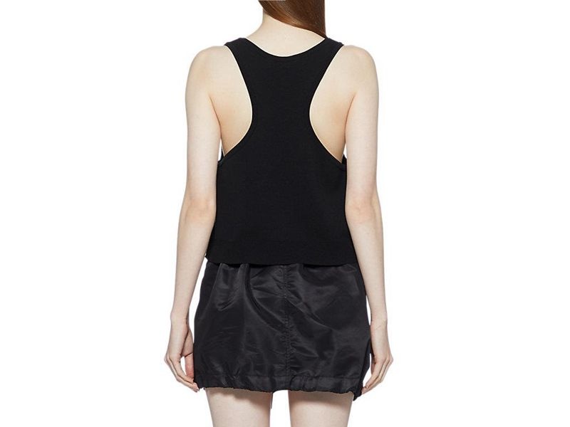 Women's Onitsuka Tiger Ws Knit Tank Top T Shirts Black | 4826-UXNAY