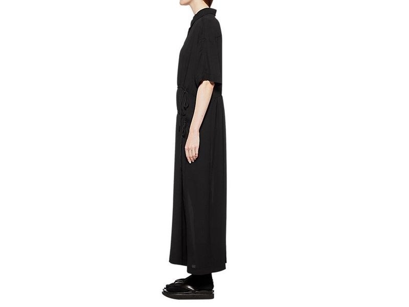 Women's Onitsuka Tiger Ws Long Dress Black | 6514-FEUOA