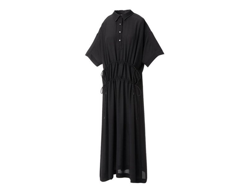 Women's Onitsuka Tiger Ws Long Dress Black | 6514-FEUOA