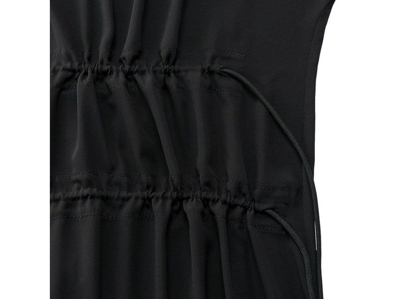 Women's Onitsuka Tiger Ws Long Dress Black | 6514-FEUOA