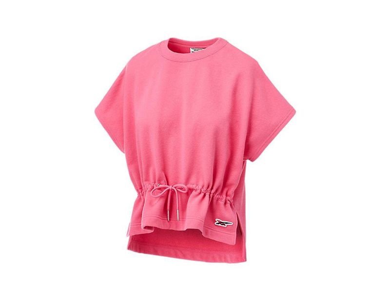 Women's Onitsuka Tiger Ws Short Sleeve Top T Shirts Pink | 8270-CGWLU